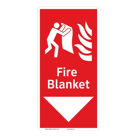 ANSI/ISO Compliant Fire Blanket Safety Signs Indoor/Outdoor Flexible Polyester (ZA) 20 X 10